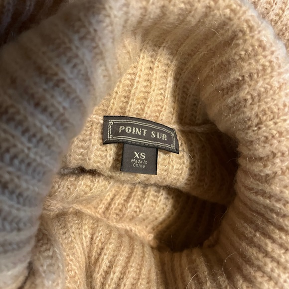 J. Crew Point Sur Oversized Knit Wool Mohair Blend Sweater Cream Pink Neutral - Picture 3 of 4